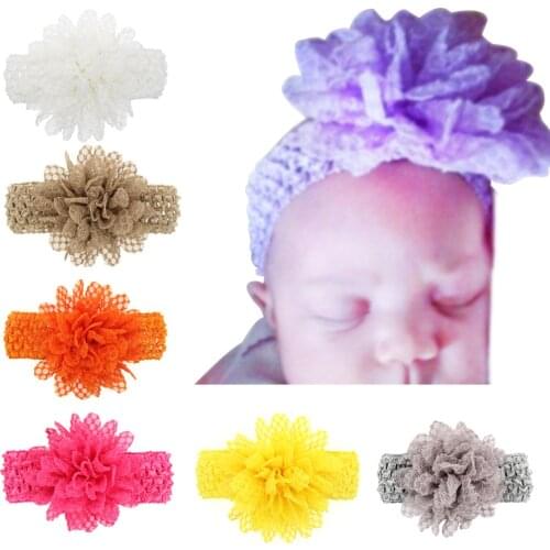 Baby girl headband Infant hair accessories flower floral bows newborn tiara headwrap Gift Toddlers bandage Ribbon Headwear