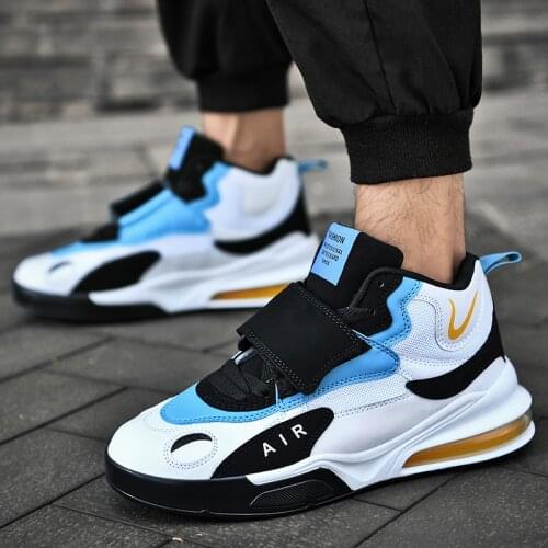 2021 New Mens Outdoor Casual Sport Basketball Shoes Fashion Sneakers Light Breathable Mens High Top Air Cushion Running Shoes