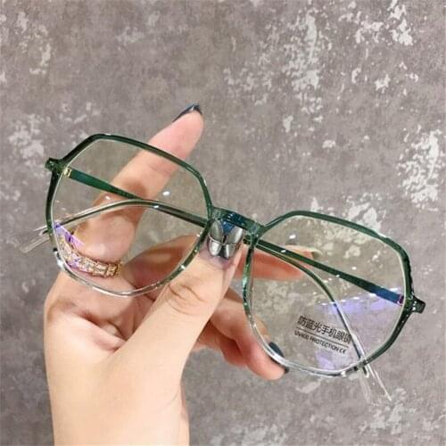 NEW Anti-Blue Eyeglasses Unisex Optical Glasses Irregular Spectacles Simplicity Transparent Frame Eyewear