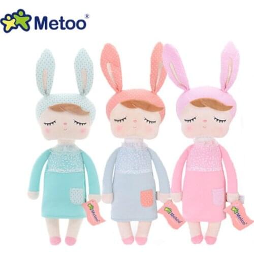 Metoo Newest Plush&Stuffed Sweet Rabbit Cute Animals For Kids Toys Angela Metoo Doll For Girls Birthday Christmas Gift 45cm