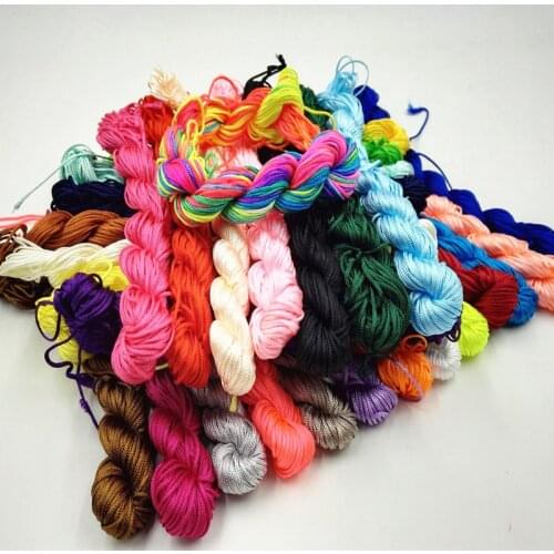 New Nylon Cord Thread Chinese Knot Macrame Rattail 1mm*25M For DIY Bracelet Braided