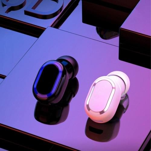 Single Wireless Bluetooth Earbud USB Charging In-Ear Waterproof Sport Earphone