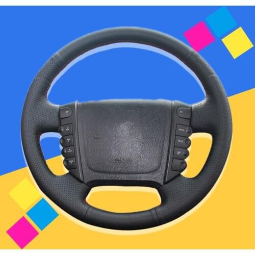 Car Braid On The Steering Wheel Cover for Ssangyong Rexton Rexton W Rodius Auto Braiding Covers Car-styling Interior Accessory