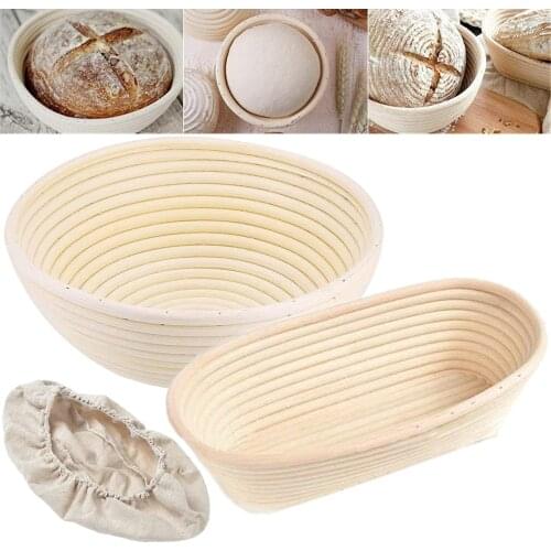 Oval/round Fermentation Rattan Basket Bread Dough Basket Wicker Rattan Bread Proofing Proving Baskets Baskets Rattan with Liners
