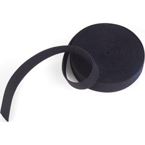 Pandahall 25mm woven Knitted Rubber Flat Elastic Cord Band Sewing Stretch Rope Craft White Black 40m