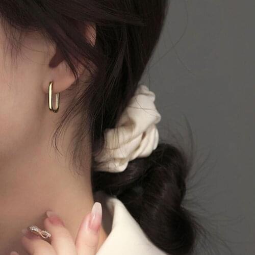 Simple Circle Buckle Hoop Earrings For Women Party Gifts Advanced Trend Fine Jewellery SAE587
