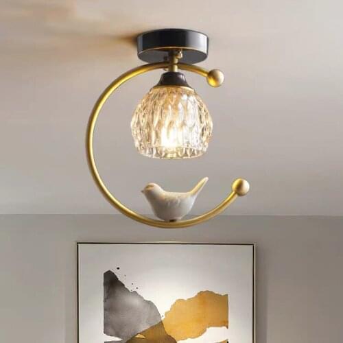 Nordic Light Luxury Ceiling Lamp Magic Bean All Copper Simple Postmodern American Living Room Bedroom Aisle Study Room Creative