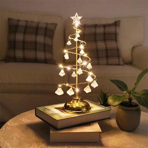 Christmas Light Living Room Decoration Crystal Xmas Tree Night Light Fairy Lights Christmas Led Light Christmas Decorations 2021