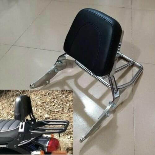 Backrest Sissy Bar Luggage Rack Rear Cargo Carrier Support Motorcycle Bike for Triumph Bonneville T100 T120 Street Twin 16