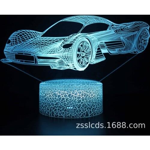 Led Lamp For Usb Car Series 2 Colorful 3d Small Night Touch Remote Control Plug-in Gift Desk Light Children Room Decorative