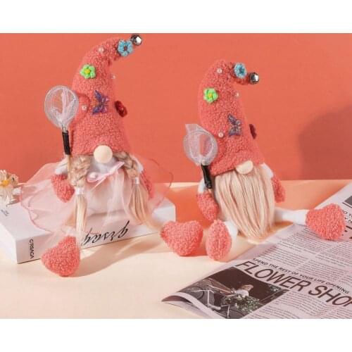 Fabric Excellent Christmas Dwarf Santa Toy Portable Faceless Toy Cute for Dorm