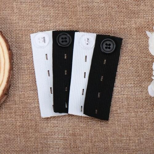 2Pcs Multi Use Pants Extenders Elastic Extended Buttons Adjustable DIY Denim Clothes Fastener Jeans Waist Clothes Extension Snap