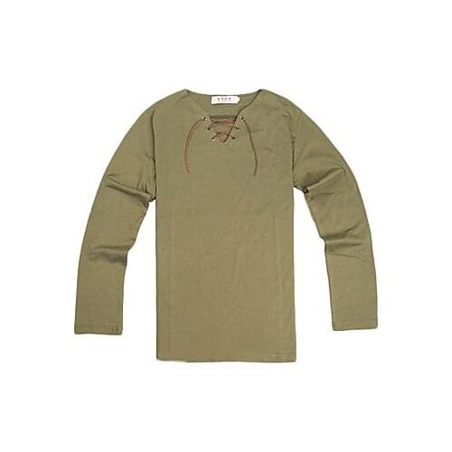 Inspired by Attack on Titan Eren Jager Anime Cosplay Costumes Cosplay Hoodies Solid / Print Gray Long Sleeve T-shirt