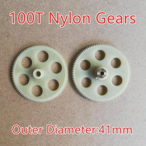 100T 100 Teeth Main Gears Upper Lower A B 41mm Diameter For R/C Helicopter Model Toys Spare Parts Accessories