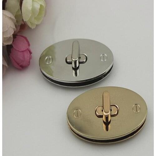 5 PCS/lot) 2 color diy high-grade oval twist lock handbags leather metal parts