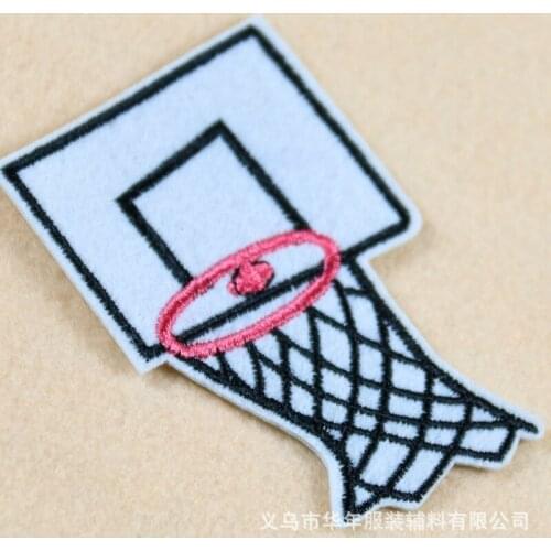 50pcs/Lot Basketball Hoop Embroidery Patches Letters Clothing Decoration Accessories Diy Iron Heat Transfer Applique