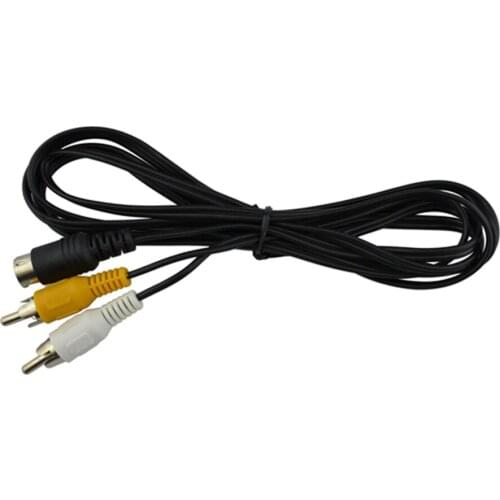 50pcs wholesale 3Pin For Sega Genesis 2 Audio Video AV Cable Cord RCA Cable for Mega Drive MD 2