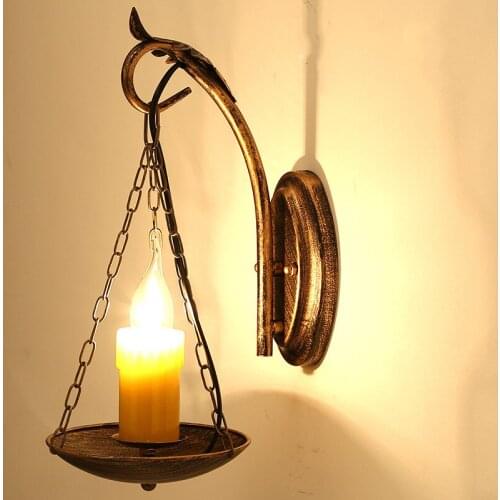American retro creative industrial wind wall lamp bar bedside lamp aisle corridor cafe iron wall lamp LB12257