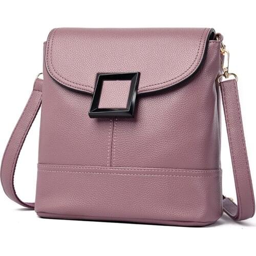 Annmouler Fashion Women Shoulder Bag Casual Design Crossbody Messenger Bag Quality Faux Leather Handbag Purse Small Size Tote