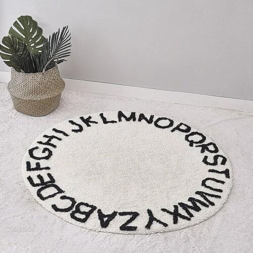 Large size 120cm Round For Living Room tea table Bedroom Home Decor Carpet Rug Children Kids Soft Play Mat Crawling mat