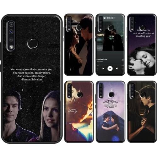 Damon Elena The Vampire Diaries Case For Huawei Honor 8X 9X 10X 10 Lite 10i 7A 7C 4C 6C Pro 8A 9A 7S 8S 20 Pro Back Cover