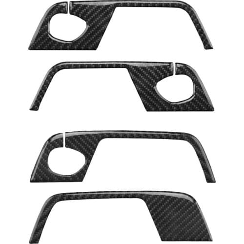 For Audi A4 B7 2005-2008 Car Interior Decoration Carbon Fiber Door handle Panel 5D Sticker Cover Car Styling Accessories