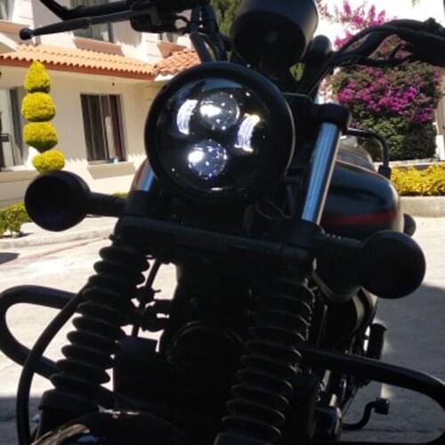 5 3/4'' LED Headlight for Sportster Moto Hi/Low Beam DRL Motorcycle 5.75'' Light for Softail Chopper Triumph Indian Scout Night