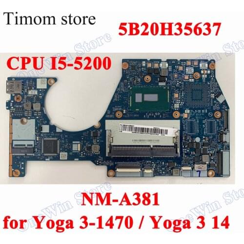 FRU 5B20H35637 5B20H35640 W8S I5-5200 UMA W8P Laptop MB BTUU1 NM-A381 SYSTEM BOARDS 100% Tested for Yoga 3 14 Lenovo Yoga 3-1470