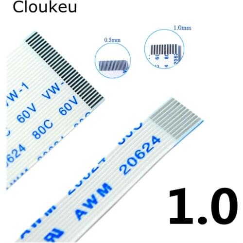 10Pcs FPC Flexible Flat Cable FFC 1.0mm B-type Reverse contact 60mm 4/5/6/7/8/10/12/14/16/18/20/22/24/26/28/30/32P 6cm B