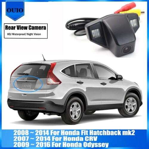 Rear View Reverse Back Up Parking Camera For Honda CRV CR-V Odyssey For Honda Fit Hatchback mk2 2007 ~ 2016 License Plate Camera