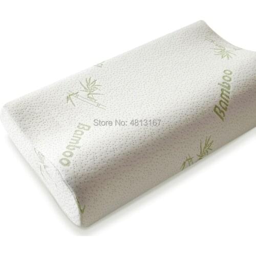 Memory Foam Bed Pillows for Sleeping Contoured Support with Bamboo Cover Hypoallergenic Standard Queen King Kids Children Adult