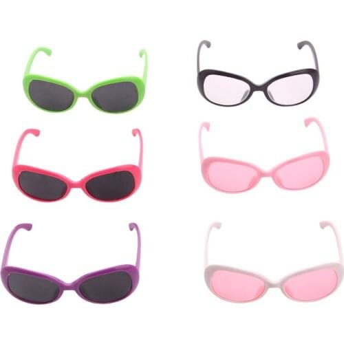 Doll Oval Color Frame Sun Visor Glasses Fit 18 Inch American Doll And 43cm Reborn Baby Girl Doll,Our Generation,Childrens Toys