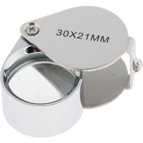Mini Foldable 30 Times Magnifying Magnifier Glass Jeweler Eye Jewelry Loupe