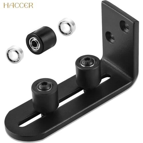 HACCER Heavy Duty Sliding Barn Door Floor Guide Flush-Mounted Door Stoppers Scratch Resistant Steel Stay Roller