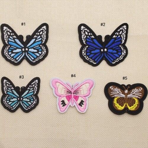 50pcs/Lot Embroidery Patches Letters Clothing Decoration Accessories Animal Butterlfy Beautiful Diy Iron Heat Transfer Applique