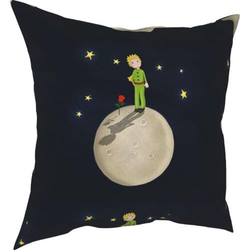 The Little Prince Pillowcover Home Decor France Rose Fox Cushion Cover Throw Pillow for Car Double-sided Printing Gift Idea