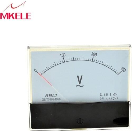 New Arrivals 59L1 AC 0-450V Durable Mini Analog Ammeter Current Panel Ampere Voltage Meter Tester Experiment Or Home Voltmet