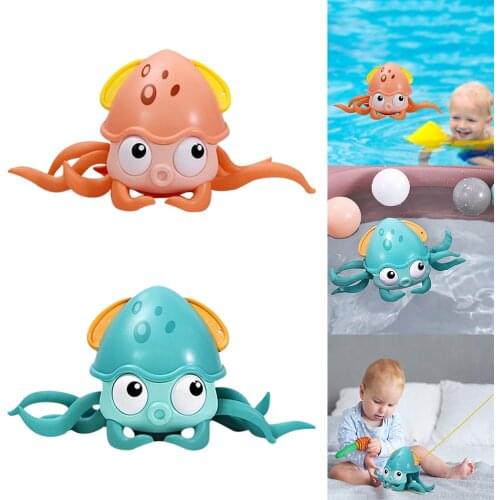Swimming Wind-up Toy Crawling Octopus Dabbling Bathing Pool Floats Shower Swim Bath Toys Bag Filler Gift Party Favors