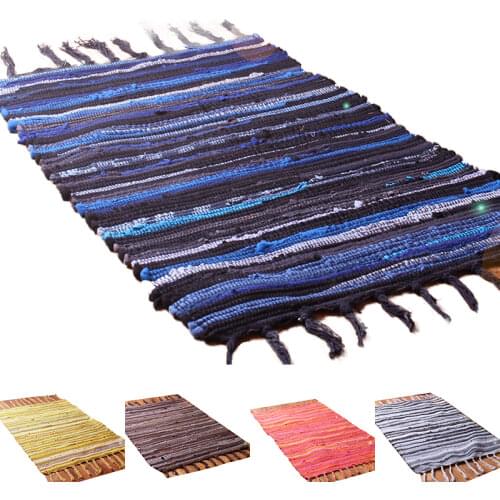 New Tassel Rug Anti Slip Carpet Retro Bohemian Doormat Entrance Floor Mat Balcony Bedside Rug with Tassel Living Room Decor