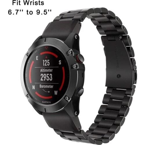 For Fenix 5X strapFor Garmin fenix 5S/5/5X Quick release easy to install 26mm 22mm 20mm stainless steel strap watch accessory