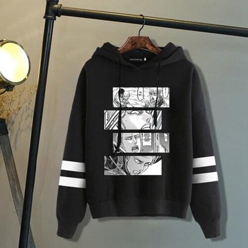 Hot Japanese Anime Attack on Titan Hoodies Men Shingeki No Kyojin Eyes Streetwear Titans Attack Unisex Hoodies Sweatshirts Male