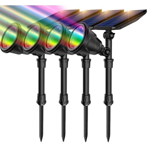Solar Lights Outdoor Garden, Colored Solar Lights Decor Lighting Waterproof Backyard Landscape Spotlights for Pathway Walkway