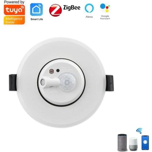 Tuya ZigBee Smart Human Body Sensor Tuya Ceiling-mounted Human Body Motion Detection Sensor Wireless Home Security System