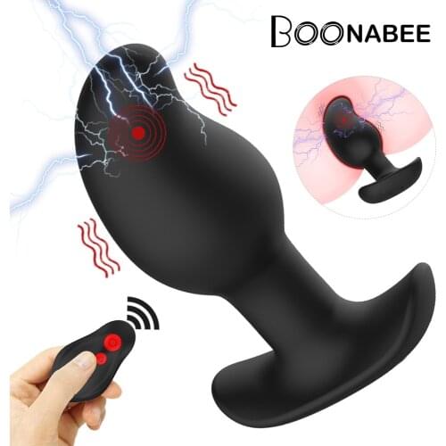 8 Speed Electric Shock Vibrator Prostate Massage for Male Butt Plug Vibrating Anus Stimulation Sex Toys for Men goods for Adults
