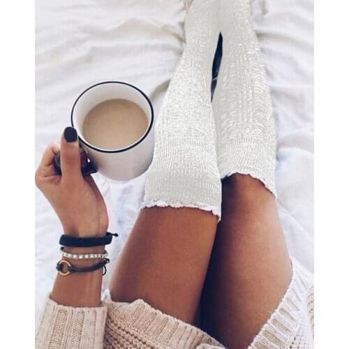 Socks fun female socks lace long tube cotton casual fashion socks