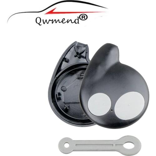 QWMEND 2 Button Replacement Smart Remote Key Keyless Case Cover Holder Fob For Honda Cobra Alarm 7777 for Toyota no Battery