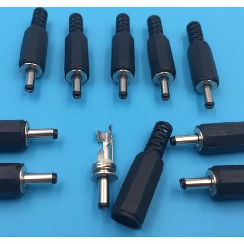 10pcs DC Power plug 3.5*1.35mm Male DC Power Plug Jack Adapter Connector Plastic Adapter 3.5*1.35mm