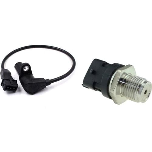 2 Pcs Car Accessories: 1 Pcs Fuel Rail Pressure Sensor & 1 Pcs Crankshaft Position Sensor CKP2057