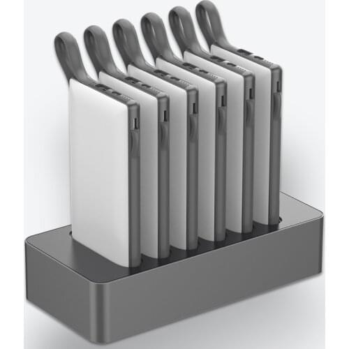 2 pcs Li-Polymer Battery 10000*6mah 4 USB Charging Port Powerbank Station