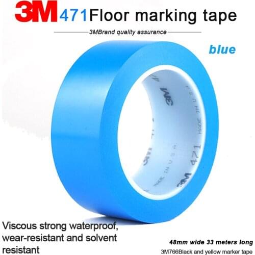 3M 471 Warehouse product area identification non-trace floor marking warning tape automotive spray paint protective tape blue